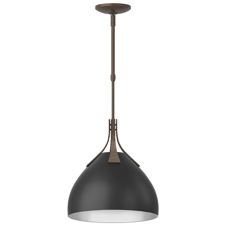 Image 1 Summit 12.8" Wide Black Accented Bronze Pendant