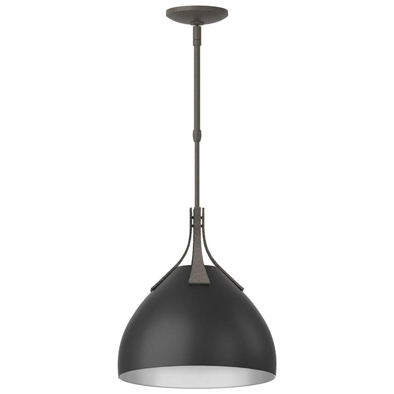 Image 1 Summit 12.8" Wide Black Accented Dark Smoke Pendant