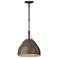 Summit 12.8" Wide Bronze Accented Natural Iron Pendant