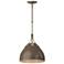 Summit 12.8" Wide Bronze Accented Soft Gold Pendant