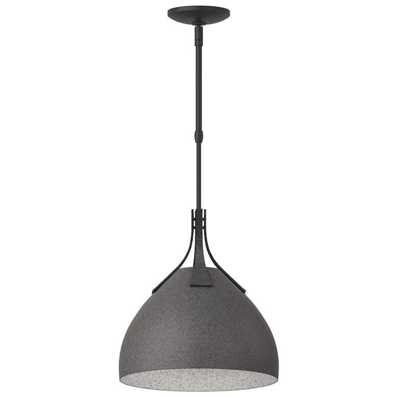 Image 1 Summit 12.8" Wide Natural Iron Accented Black Pendant