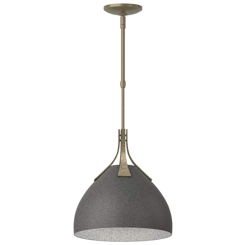 Image 1 Summit 12.8" Wide Natural Iron Accented Soft Gold Pendant