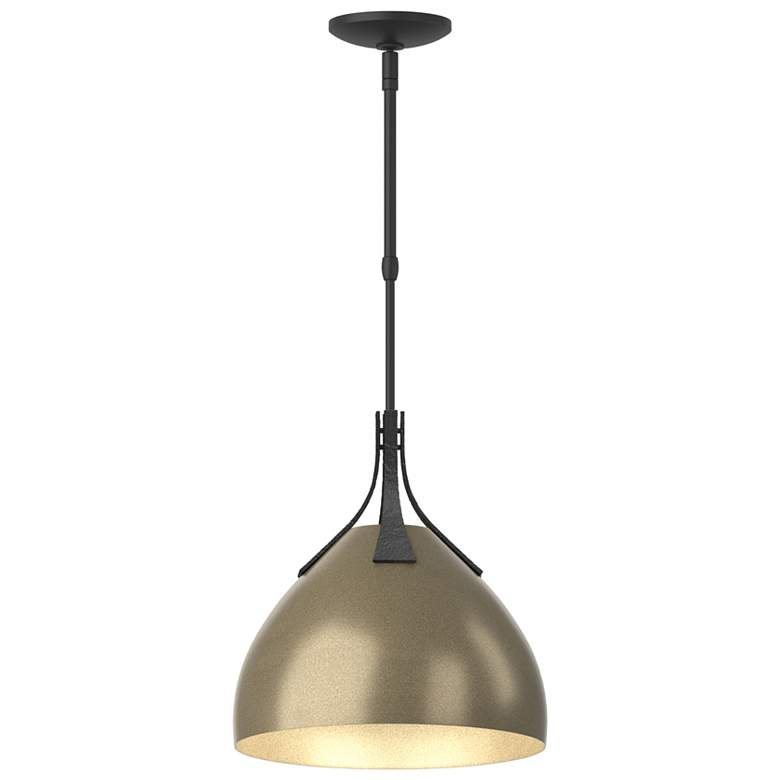 Image 1 Summit 12.8" Wide Soft Gold Accented Black Pendant