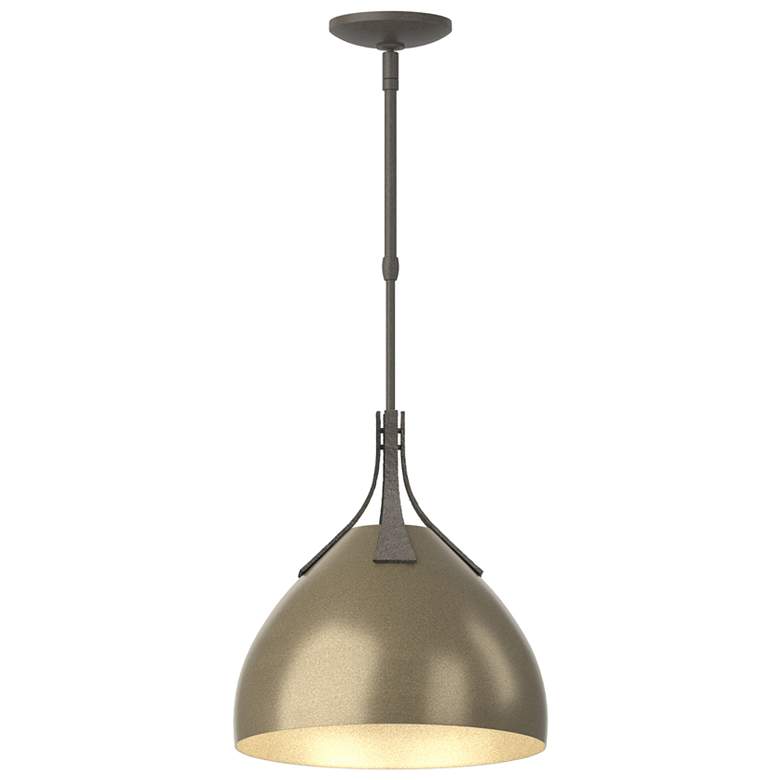 Image 1 Summit 12.8" Wide Soft Gold Accented Dark Smoke Pendant