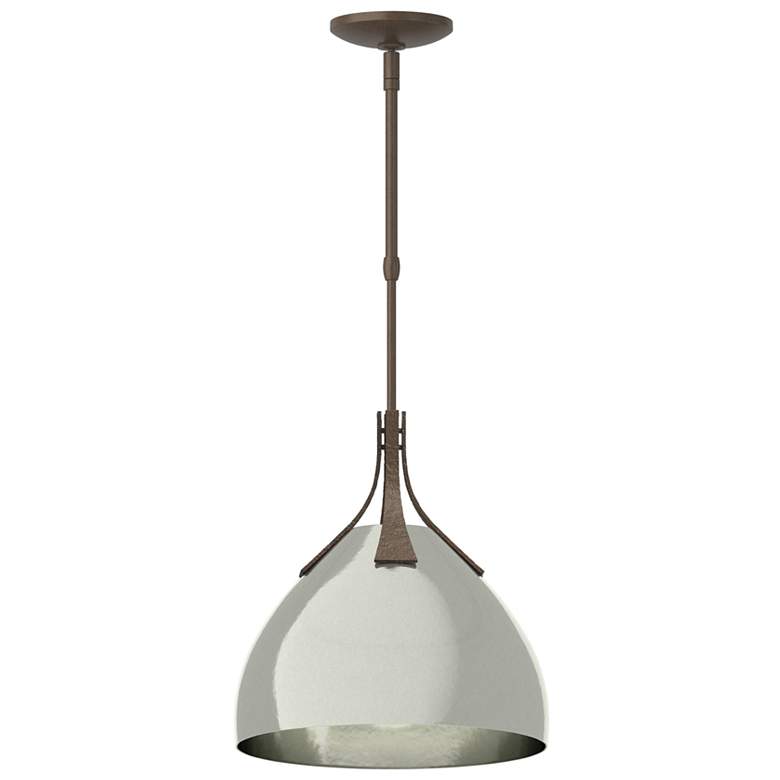 Image 1 Summit 12.8" Wide Sterling Accented Bronze Pendant