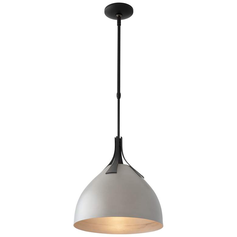 Image 1 Summit 12.8" Wide Vintage Platinum Accented Black Pendant
