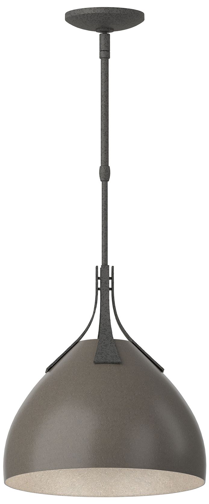 Summit 12.8" Wide Dark Smoke Accented Natural Iron Pendant - Made to Order