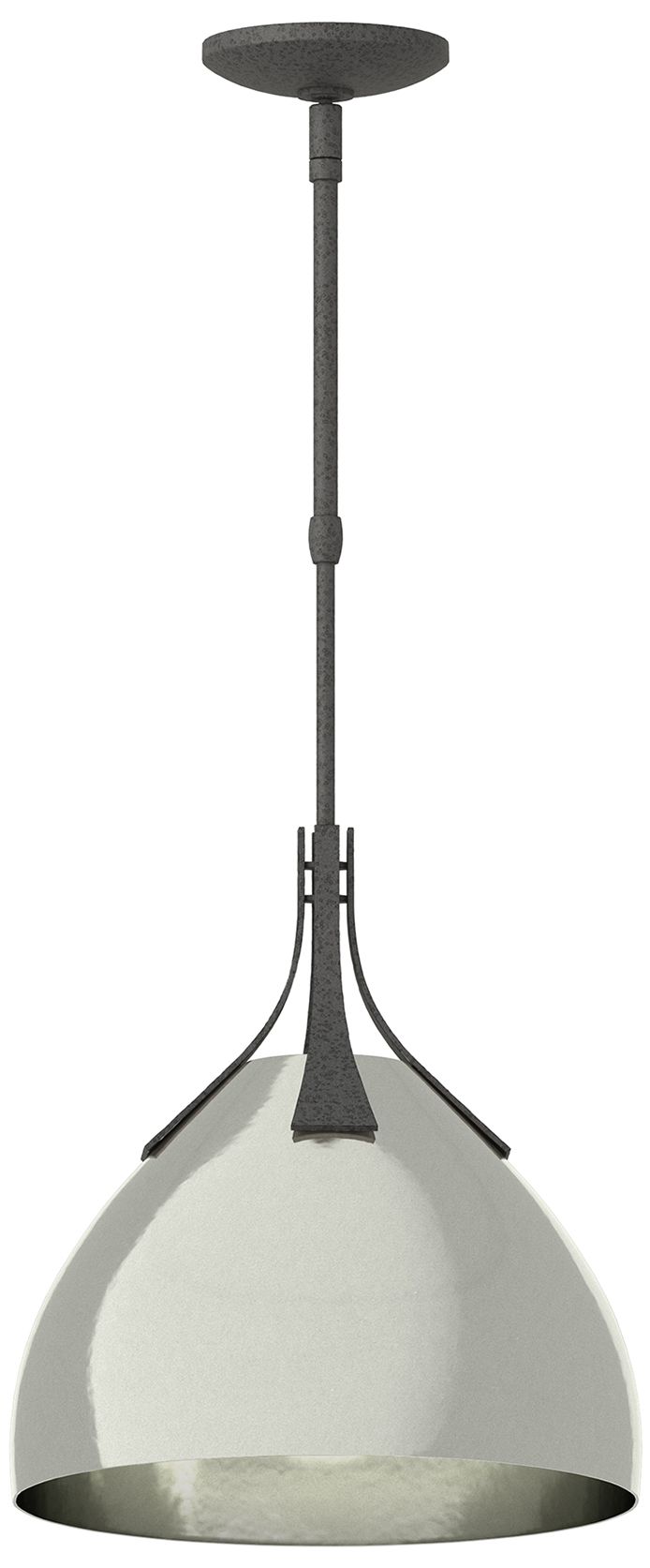 Summit 12.8" Wide Sterling Accented Natural Iron Pendant - Made to Order