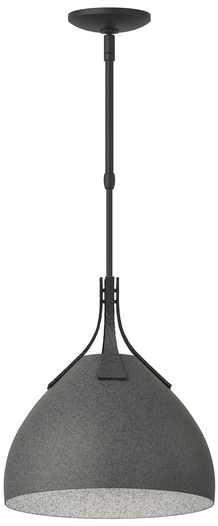 Summit 13" Wide Black Pendant w/ Natural Iron