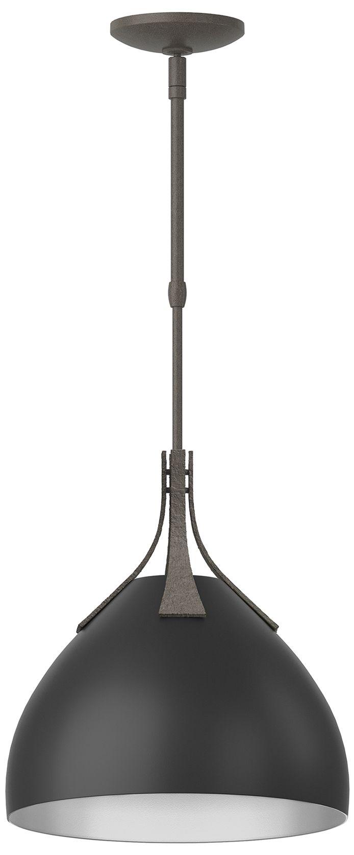 Summit 13" Wide Dark Smoke Pendant w/ Black