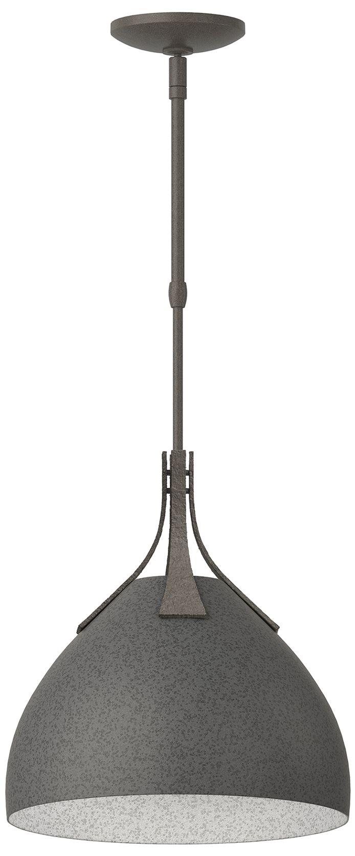 Summit 13" Wide Dark Smoke Pendant w/ Natural Iron