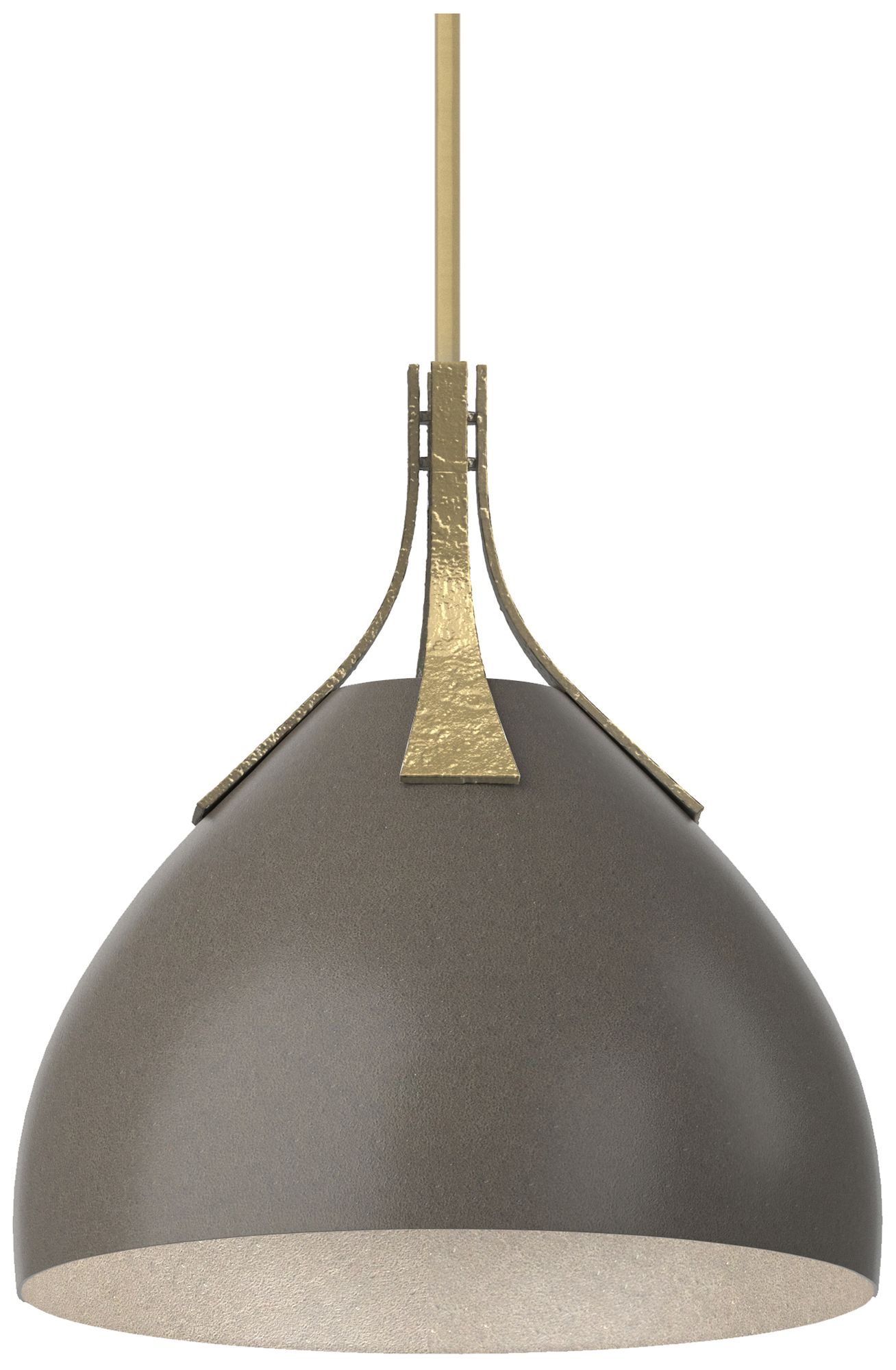 Summit 13" Wide Modern Brass Pendant w/ Dark Smoke - Made to Order