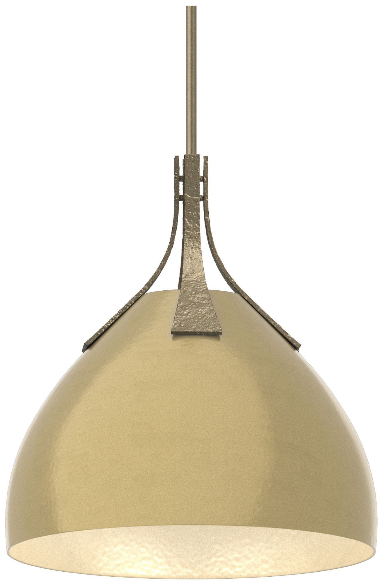 Summit 13" Wide Soft Gold Pendant w/ Modern Brass - Made to Order
