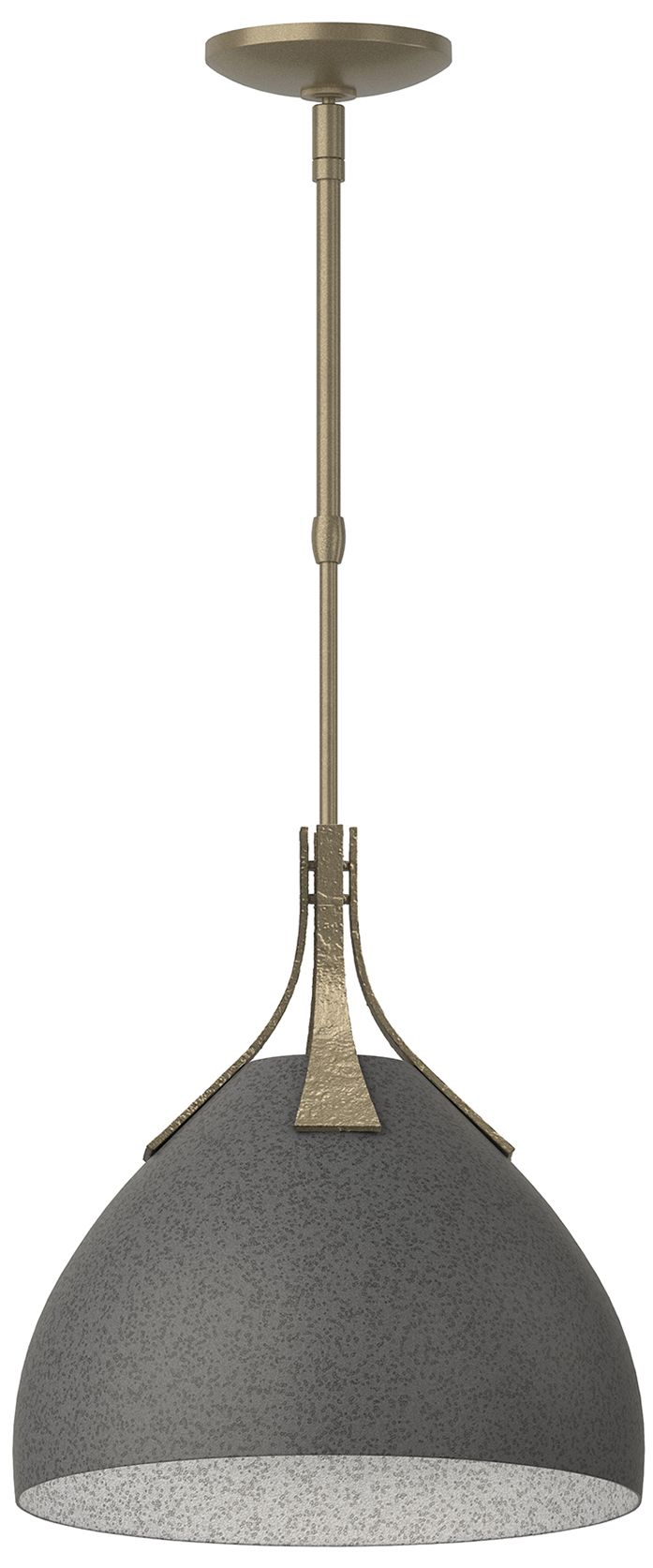 Summit 13" Wide Soft Gold Pendant w/ Natural Iron
