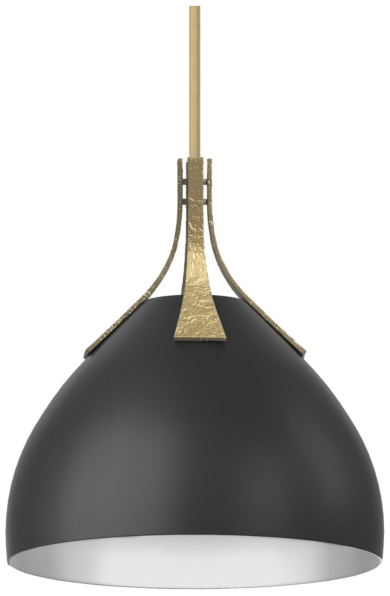 Summit 13" Wide Modern Brass Pendant w/ Black - Made to Order