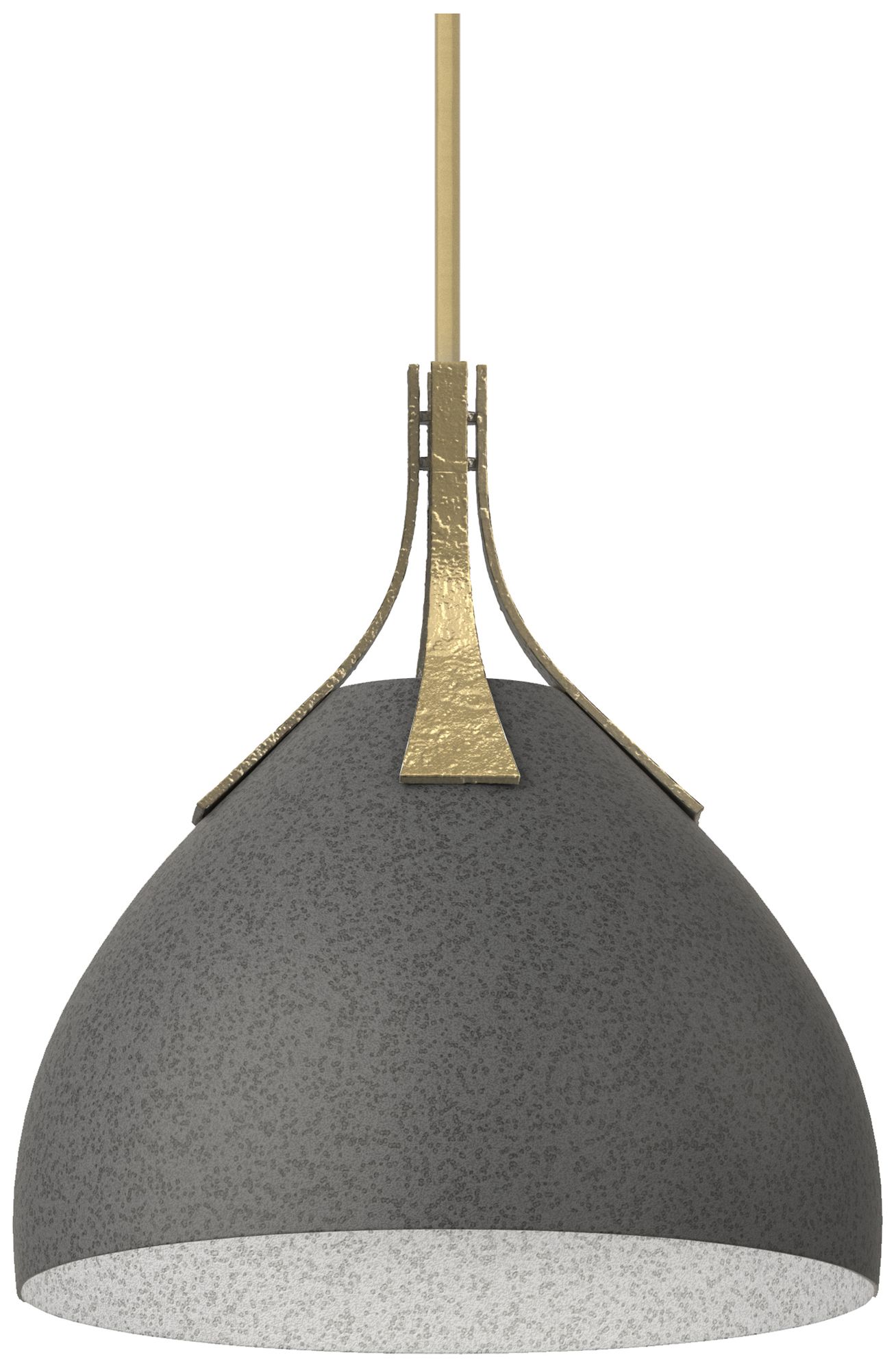 Summit 13" Wide Modern Brass Pendant w/ Natural Iron - Made to Order