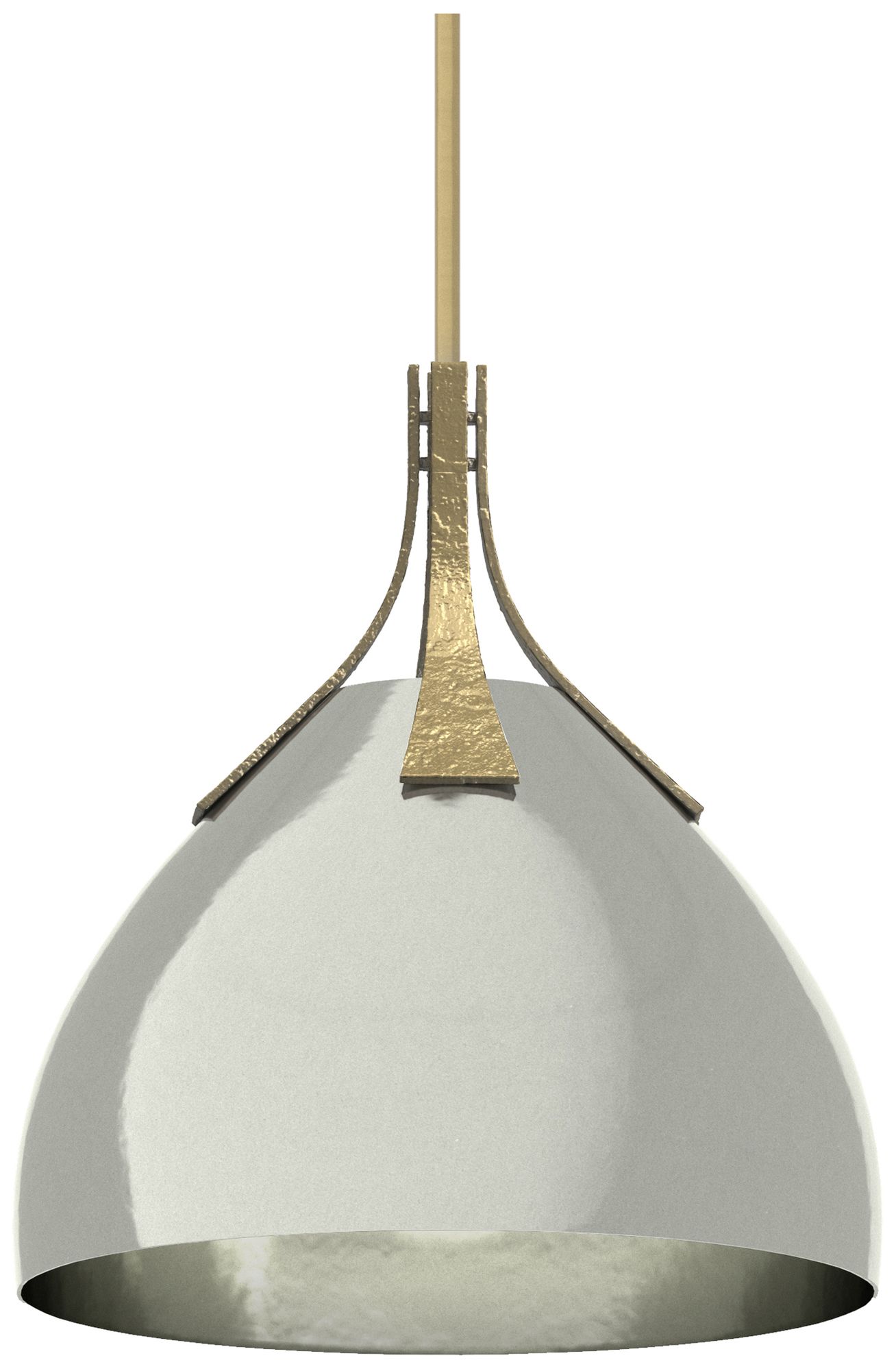 Summit 13" Wide Modern Brass Pendant w/ Sterling - Made to Order