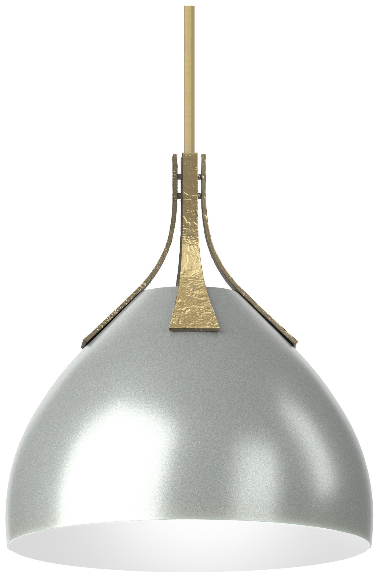 Summit 13" Wide Modern Brass Pendant w/ Vintage Platinum