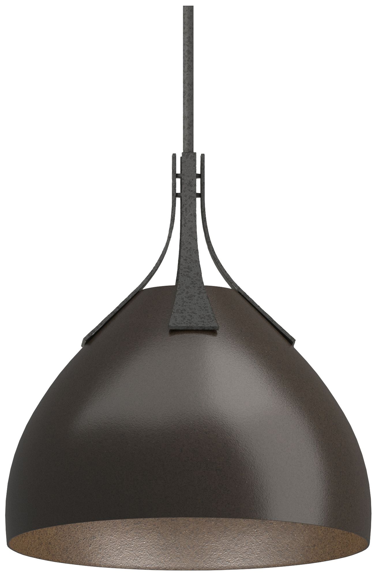 Summit 13" Wide Natural Iron Pendant w/ Oil Rubbed Bronze - Made to Order