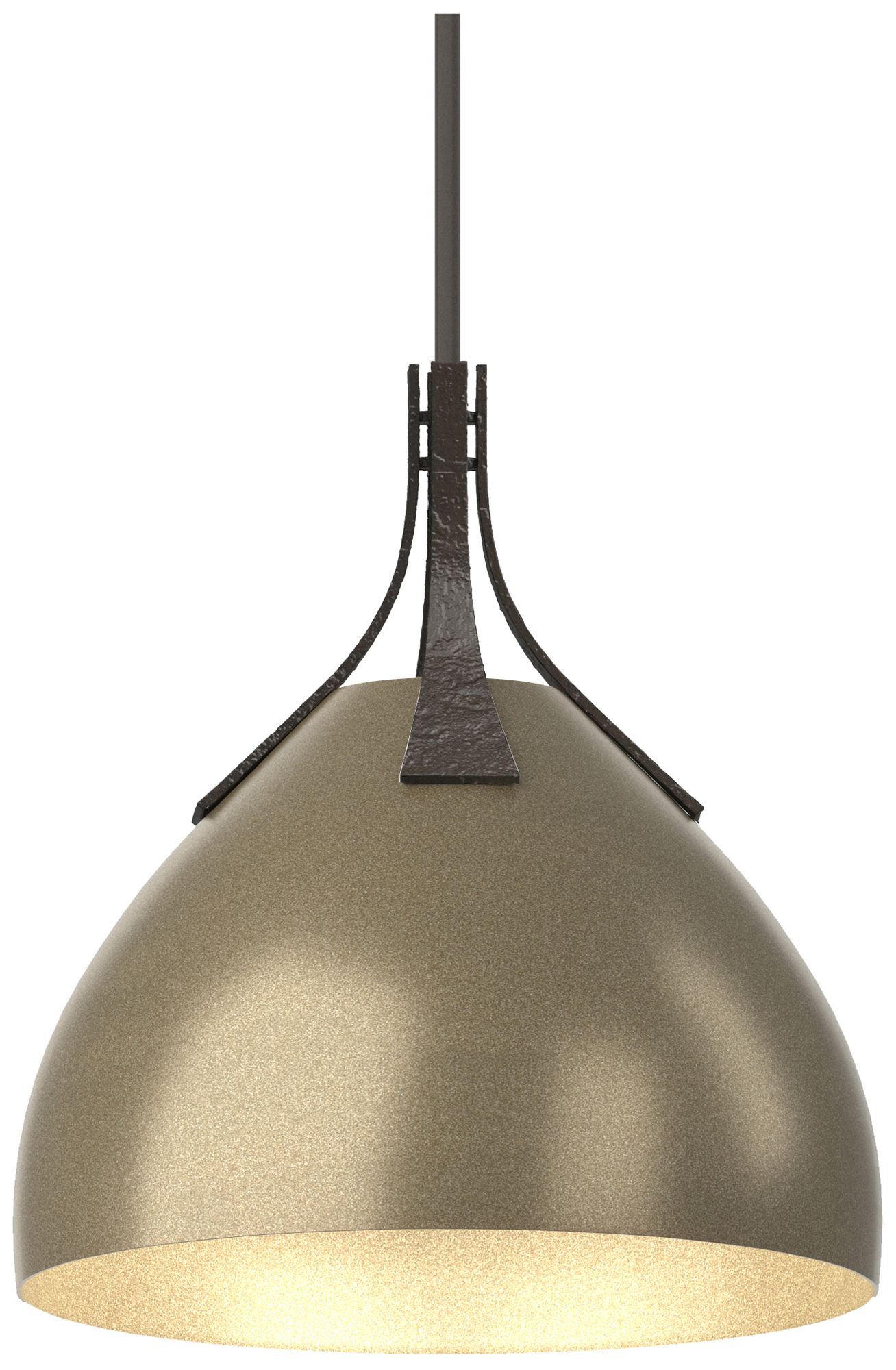 Summit 13" Wide Oil Rubbed Bronze Pendant w/ Soft Gold - Made to Order