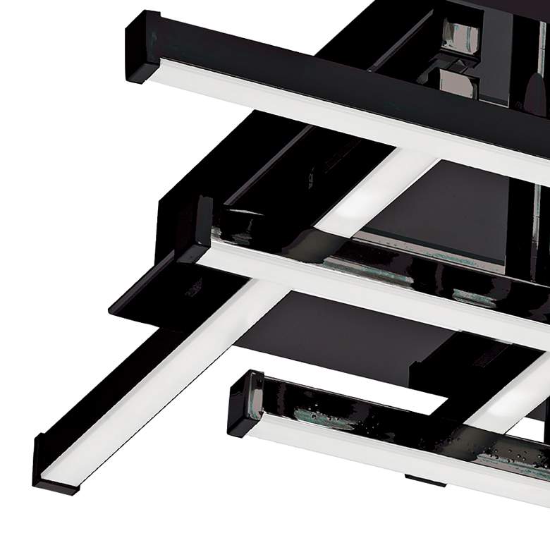 Image 3 Summit 14 3/4" Wide Matte Black LED Ceiling Light more views