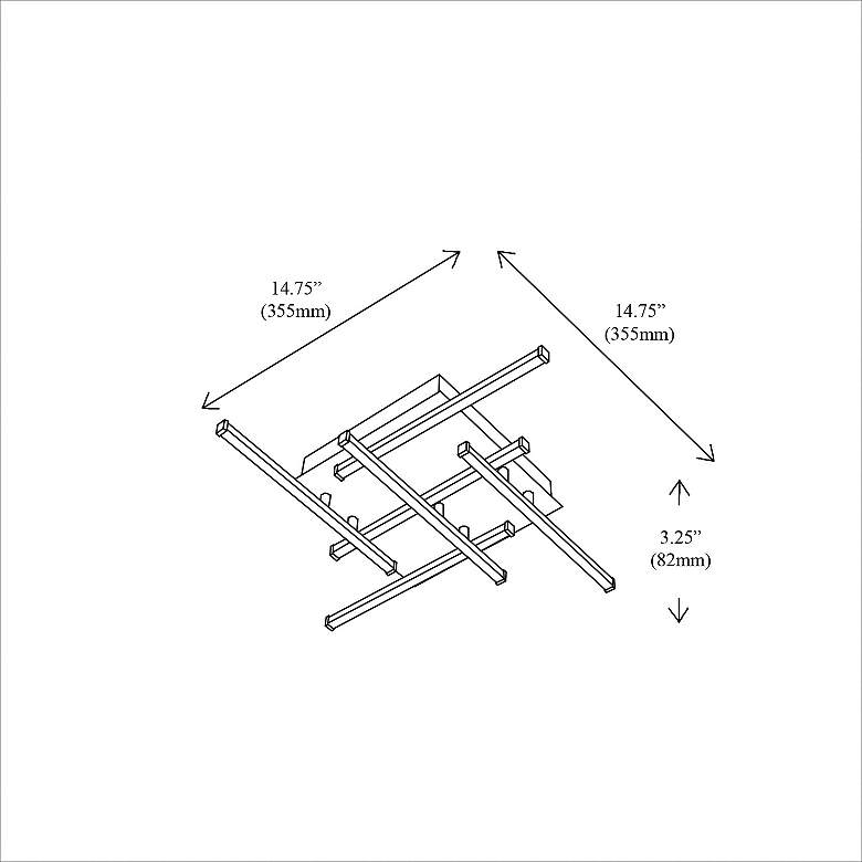 Image 4 Summit 14 3/4" Wide Matte Black LED Ceiling Light more views