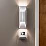 1_Summit 14" High White and Silver LED Wall Sconce