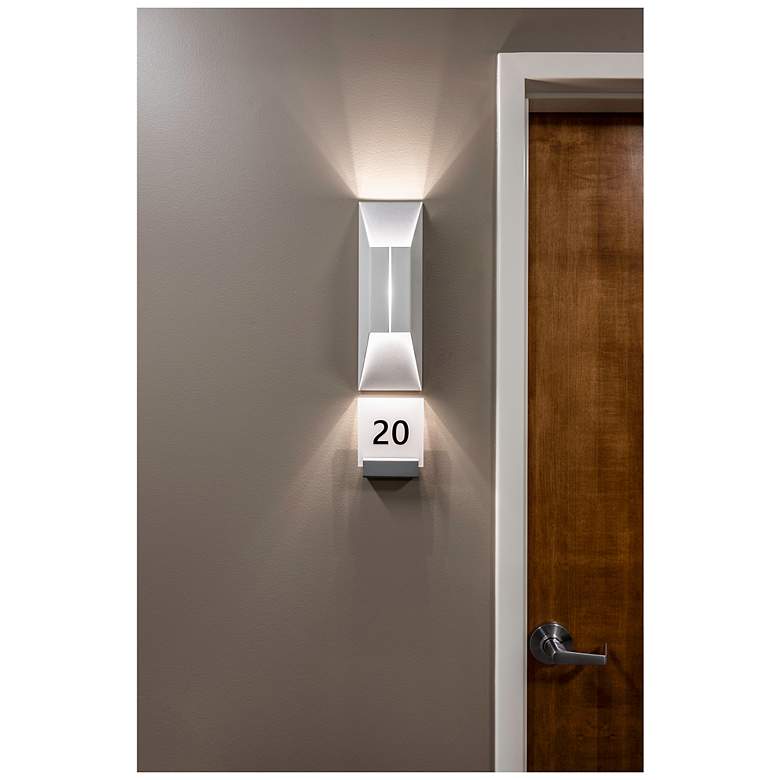 Image 5 Summit 14" High White and Silver LED Wall Sconce more views