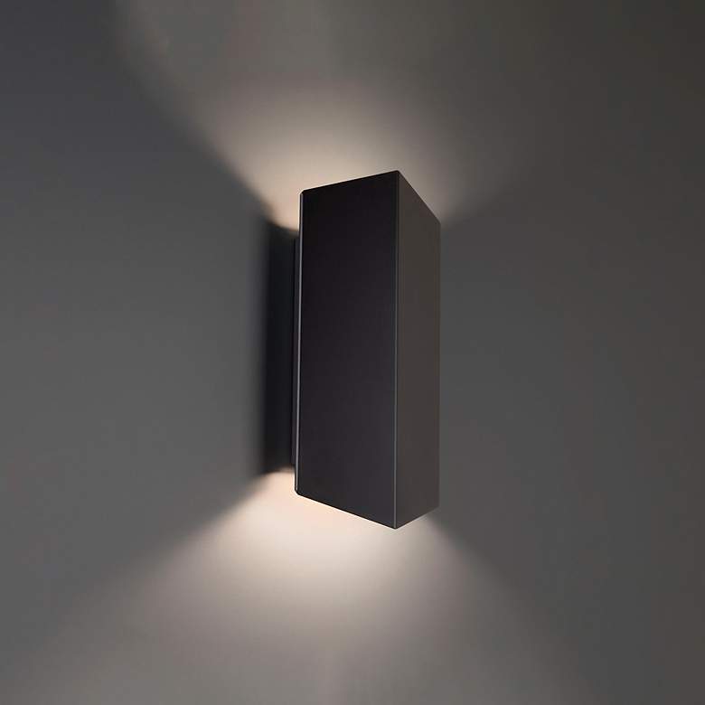 Image 3 Summit 14"H x 7.13"W 2-Light Outdoor Wall Light in Black more views