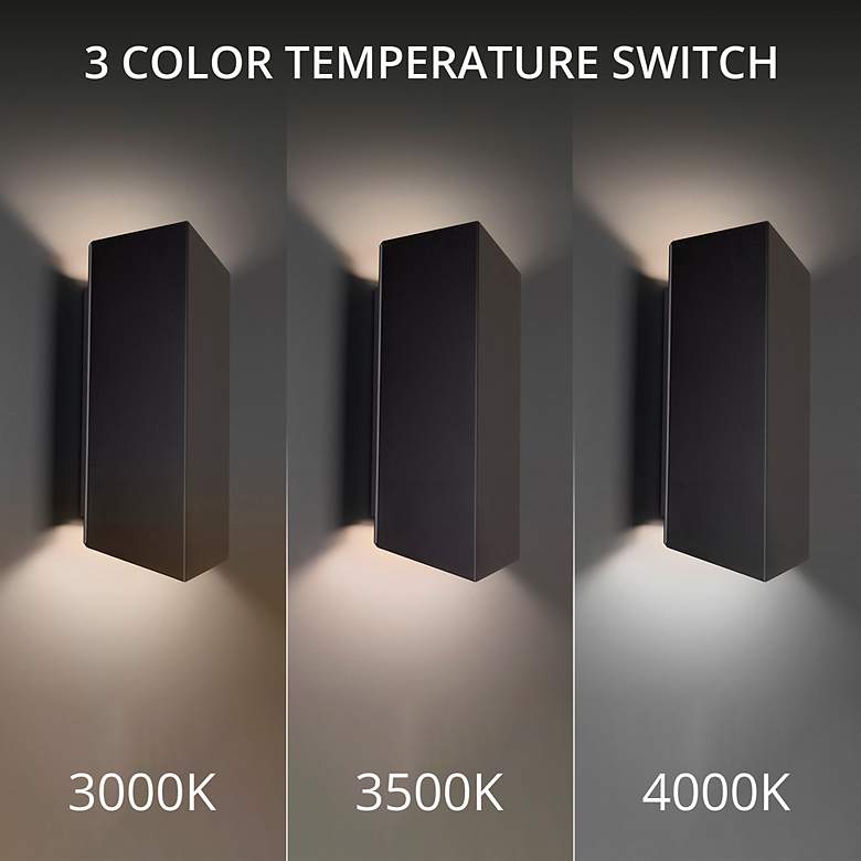Image 4 Summit 14"H x 7.13"W 2-Light Outdoor Wall Light in Black more views