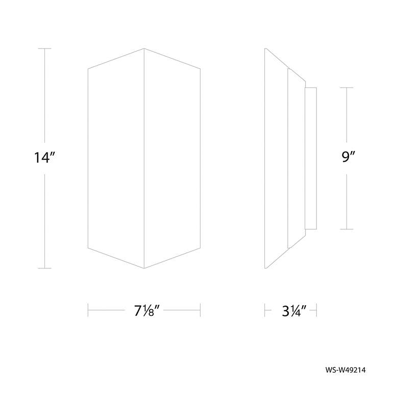 Image 6 Summit 14"H x 7.13"W 2-Light Outdoor Wall Light in Black more views