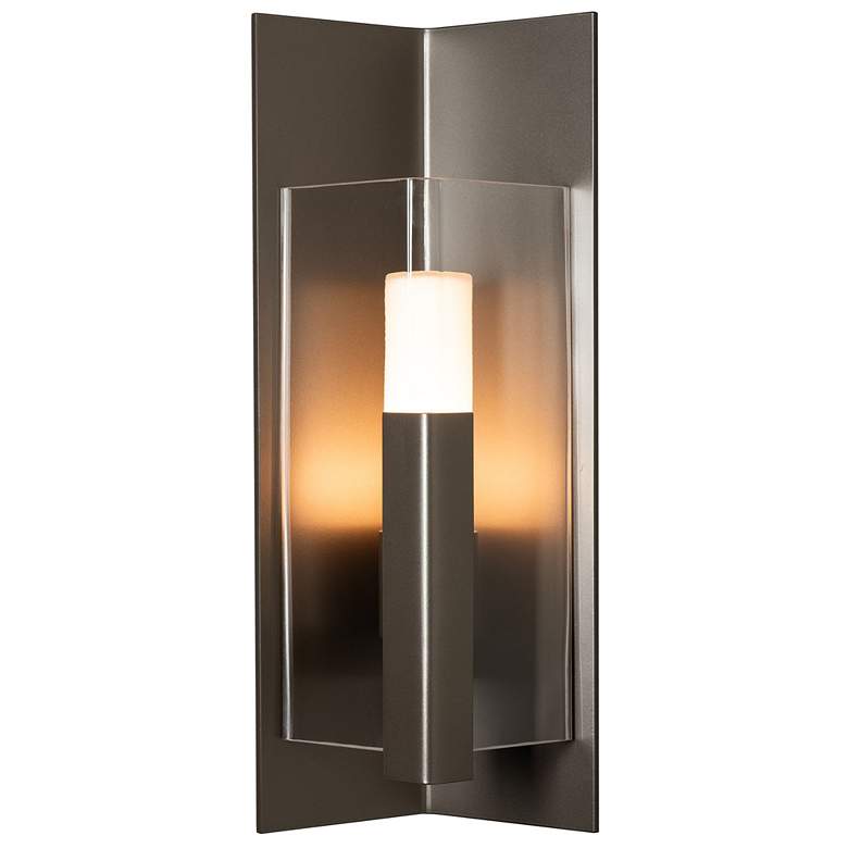 Image 1 Summit 18.7" High Coastal Smoke 60W Outdoor Sconce w/ Clear Glass Shad