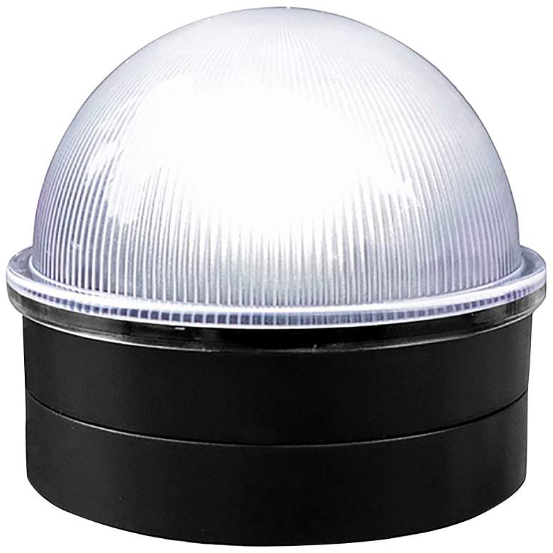 Image 1 Summit 2 1/2 inch High Black Solar LED Outdoor Post Cap