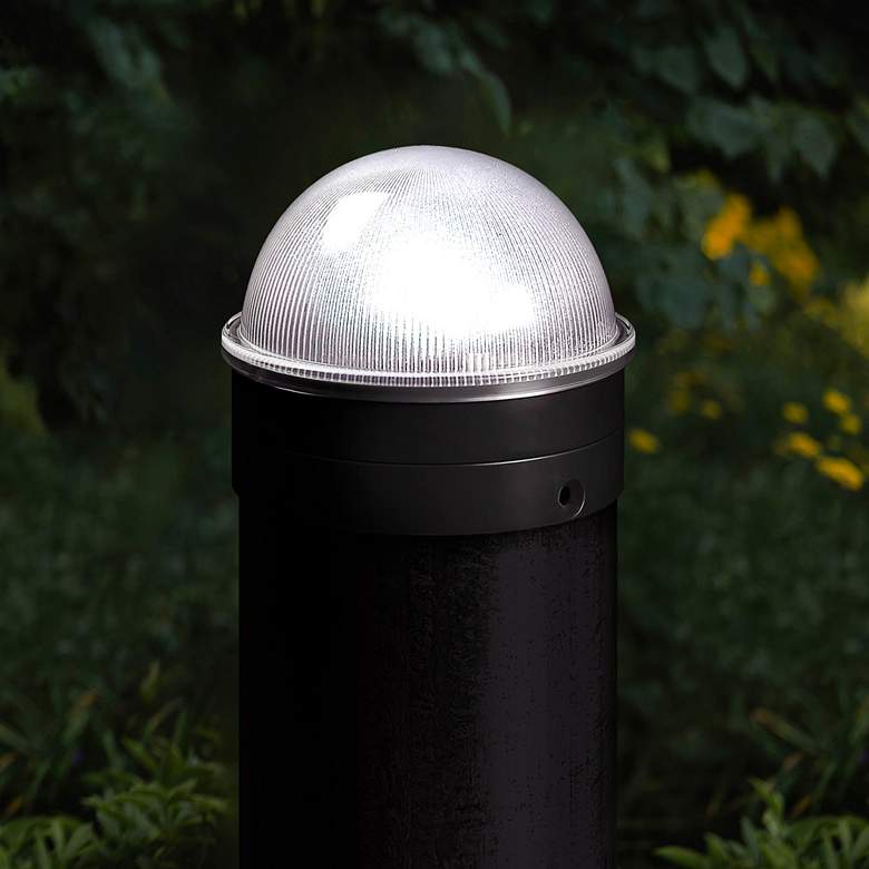 Image 2 Summit 2 1/2 inch High Black Solar LED Outdoor Post Cap more views