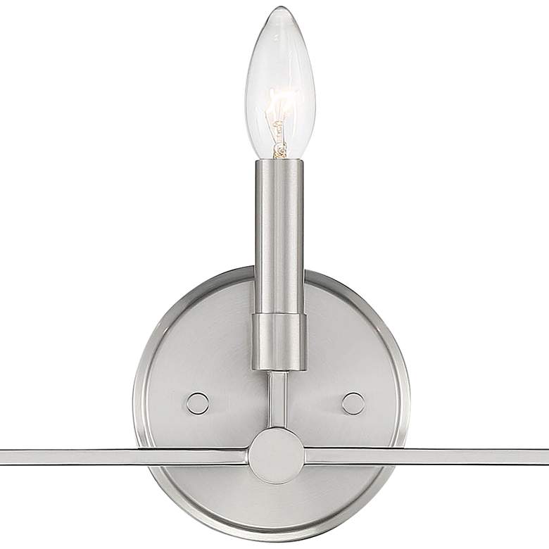 Image 3 Summit 20 inch Wide Brushed Nickel 3-Light Vanity Bath Light more views