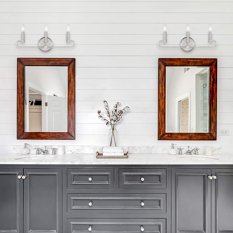 Image 6 Summit 20" Wide Brushed Nickel 3-Light Vanity Bath Light more views
