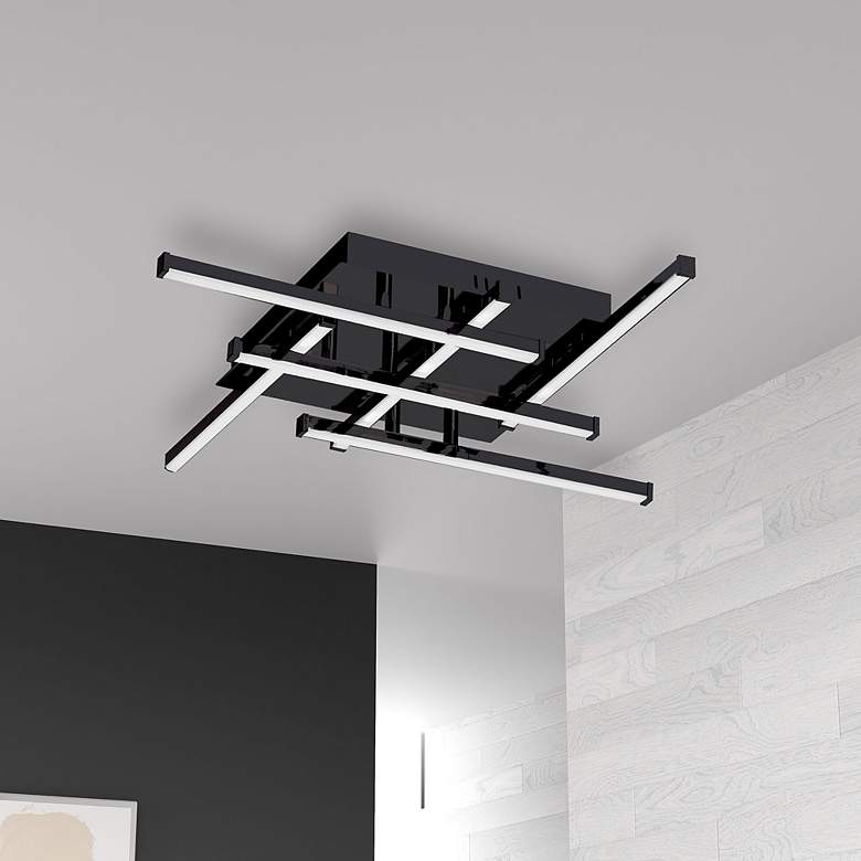 Image 3 Summit 20" Wide Matte Black LED Ceiling Light more views