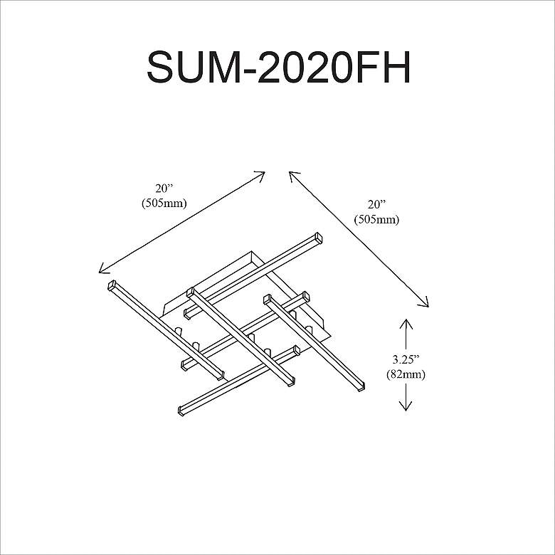 Image 4 Summit 20" Wide Matte Black LED Ceiling Light more views