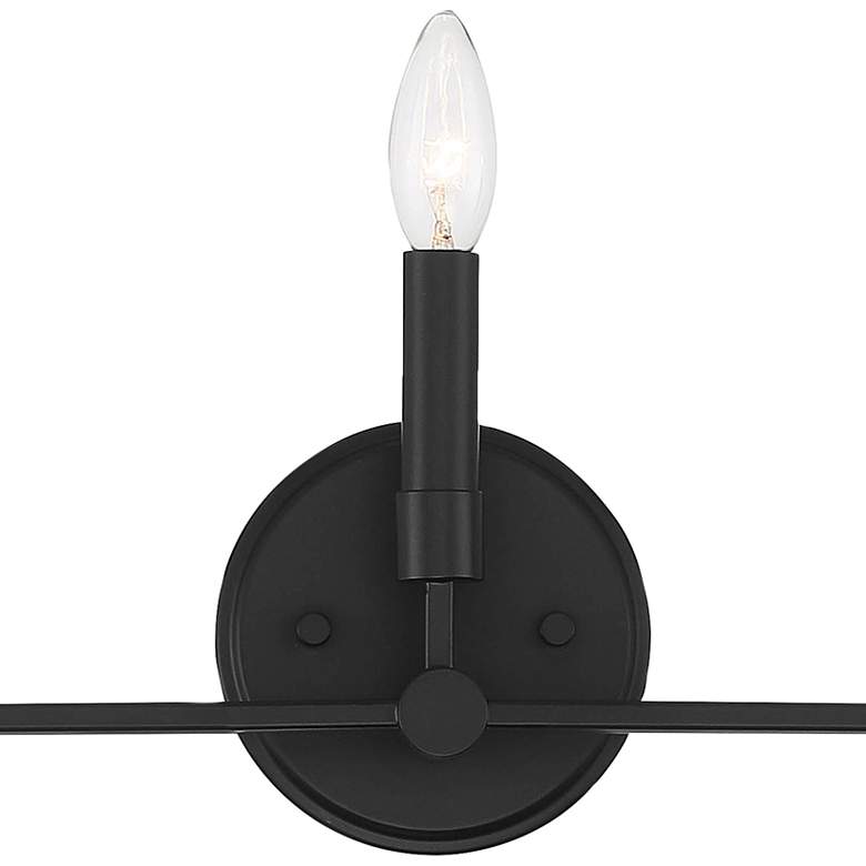 Image 3 Summit 20 inch Wide Matte Black Metal 3-Light Vanity Bath Light more views