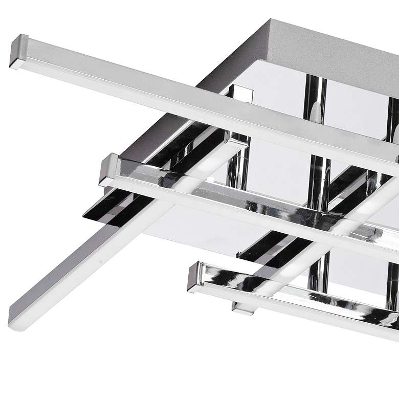Image 3 Summit 20" Wide Polished Chrome 6-Light LED Ceiling Light more views