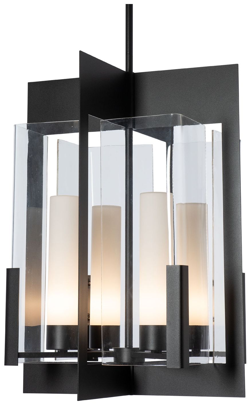 Summit 22.5" Wide 4-Light Black Pendant - Clear Glass