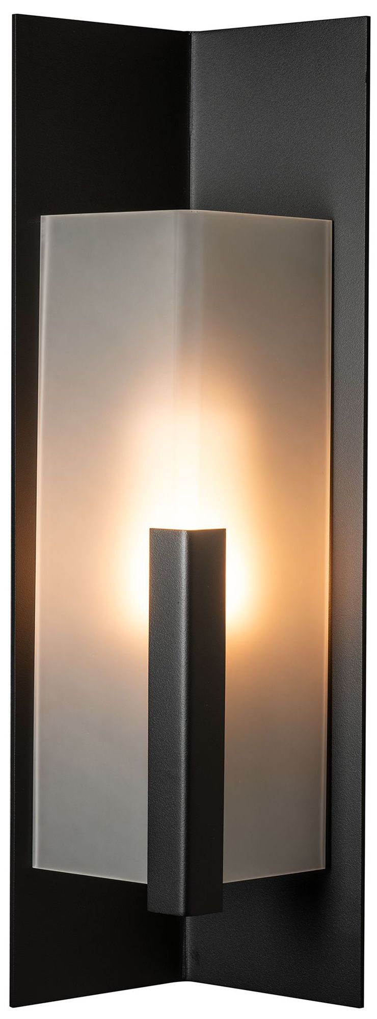 Summit 27.3"H Coastal Black 60W Outdoor Sconce With Frosted Made to Order