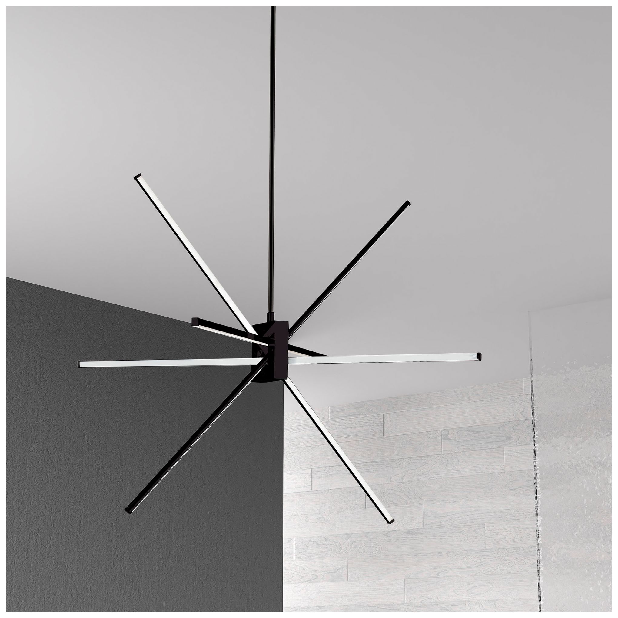 Image 4 Summit 30" Wide Matte Black 46W LED Chandelier more views