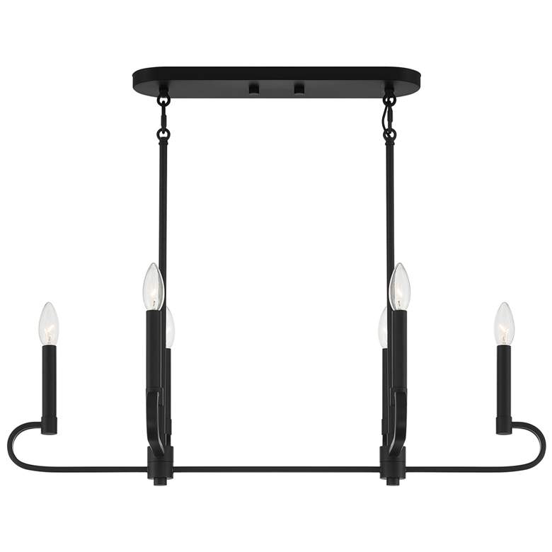 Image 1 Summit 32" Wide Matte Black 6 Light Island