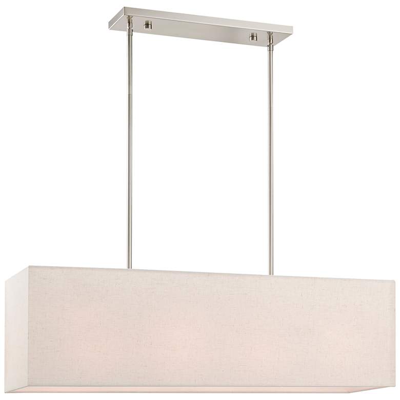 Image 3 Summit 36" Wide Brushed Nickel Linear Shade Chandelier