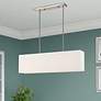 6_Summit 36" Wide Brushed Nickel Rectangular Linear Chandelier more views