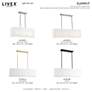 7_Summit 36" Wide Brushed Nickel Rectangular Linear Chandelier more views