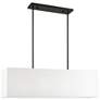 Thumbnail2 of Summit 36"W Black Linear Pendant Light with Off-White Shade