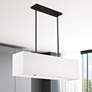 Thumbnail1 of Summit 36"W Black Linear Pendant Light with Off-White Shade