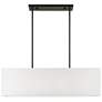 Thumbnail3 of Summit 36"W Black Linear Pendant Light with Off-White Shade more views